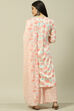 Ecru Viscose Woven Straight Kurta Suit Set image number 4