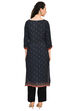 Black Straight Modal Kurta image number 3