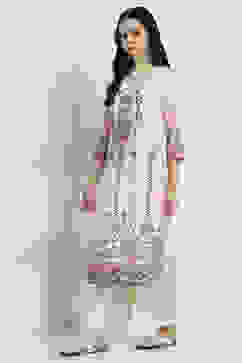 Purple Printed Straight Kurta image number 2