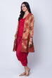 Yellow Polyester Viscose Straight Suit Set image number 4