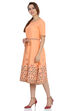 Peach A Line Cotton Dress image number 1