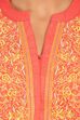 Pink Cotton Kalidar Kurta image number 4