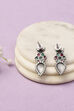 Antique Rose Oxidised Alloy Earrings image number 2
