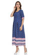Indigo Flared Viscose Dress image number 2