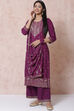 Purple LIVA Straight Kurta image number 4