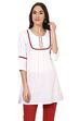 White A-Line Cotton Indie Top image number 0