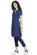 Indigo Straight Cotton Kurta image number 2