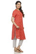 Red Viscose Straight Kurta image number 2