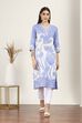 Blue Rayon A-line & Kalidar Kurtas image number 5
