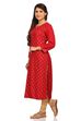 Red Straight Viscose Kurta image number 2