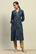 Red Rayon Printed A-line Kurta image number 5