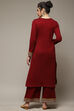 Maroon Acrylic Kurta image number 2
