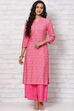 Pink Viscose Kurta Set image number 0