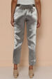 Silver Polyester Slim Pants image number 5