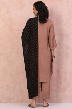 Black Art Silk Dupatta image number 2