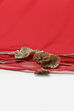 Red Poly Cotton Straight Suit Set image number 3