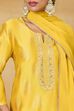 Off White Viscose Blend Straight Printed Suit Set image number 1