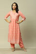 Coral LIVA Straight Printed Kurta Palazzo Suit Set image number 0