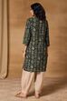 Green Viscose Blend Straight Printed Kurta image number 4
