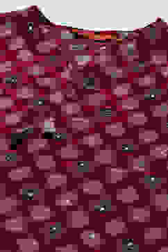 Red Cotton Blend Straight Printed Kurta Palazzo Suit Set image number 1