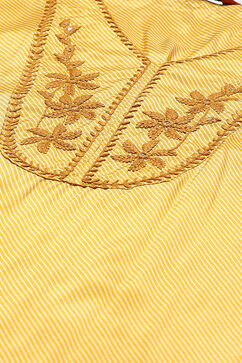 Yellow LIVA Straight Suit Set image number 1