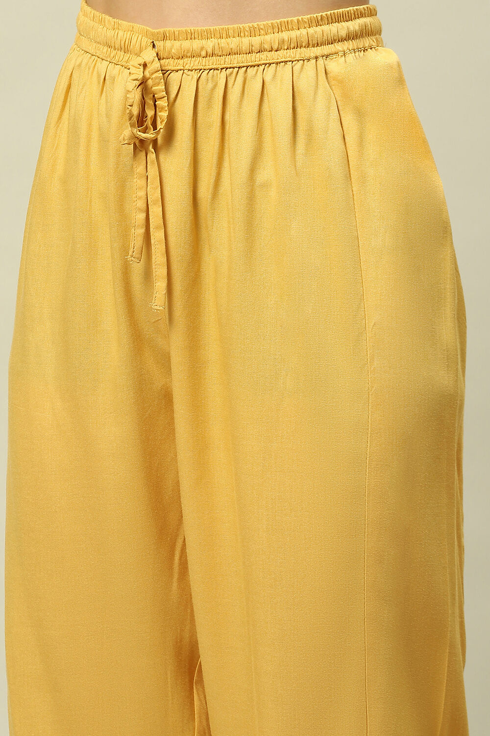 Yellow Rayon Straight Printed Kurta Salwar Suit Set image number 2