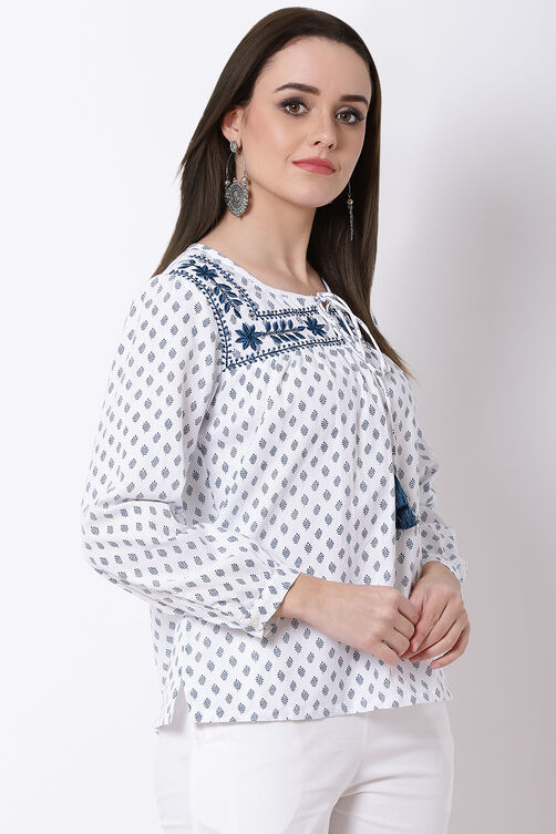 Blue Cotton Indie Top image number 3