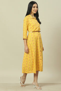 Yellow LIVA Straight Dress image number 3