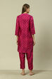 Green Printed Straight Kurta Set image number 4