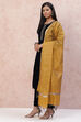 Blue Acrylic Velvet Straight Suit Set image number 4