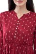 Maroon Flared Viscose Dress image number 1