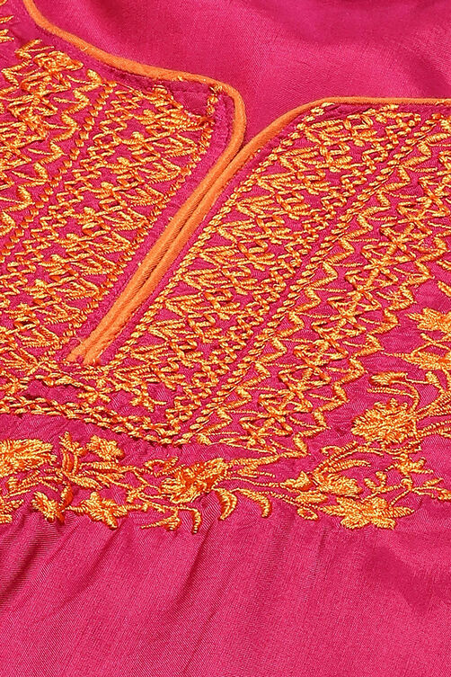 Pink Straight Solid Suit Set image number 1