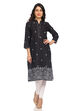 Black Straight Cambric Cotton Kurta image number 0
