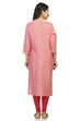 Peach Straight Viscose Kurta image number 4