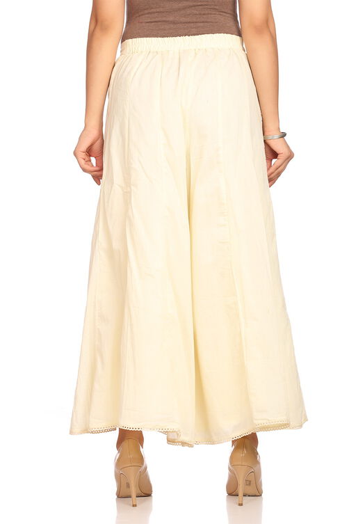 Off White Cotton Palazzo image number 3