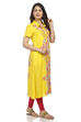 Yellow A Line Viscose Rayon Kurta image number 3