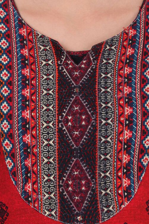 Red Straight Modal Kurta image number 1
