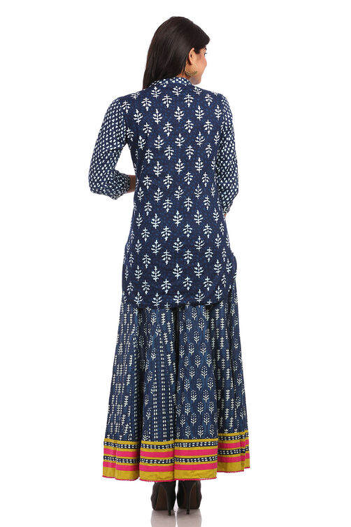 Indigo Straight Cotton Indie Top image number 1