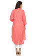 Pink Straight Viscose Kurta image number 4