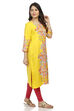 Yellow Straight Viscose Rayon Kurta image number 2