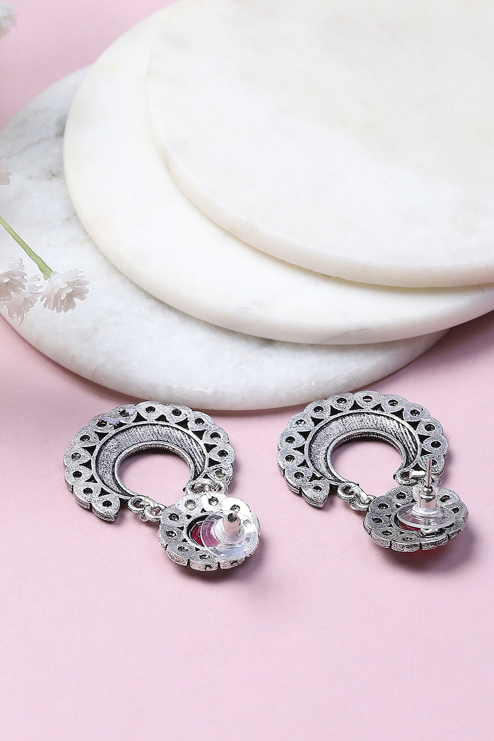 Pink Alloy Drop & Danglers image number 2