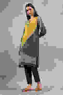 Green Printed Straight Kurta image number 2