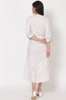 Off White Viscose A Line Dress image number 4