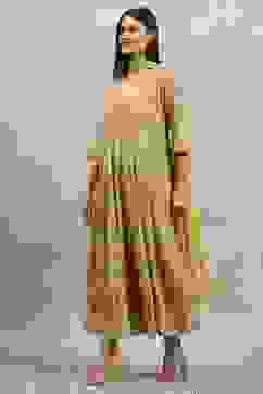 Lime Viscose Rayon Printed Anarkali Suit Set image number 3