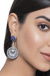 Blue Metal Brass Earring image number 1