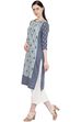 Indigo Rayon Straight Kurta image number 2