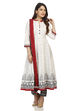 Ecru Kalidar Cotton Kurta image number 4