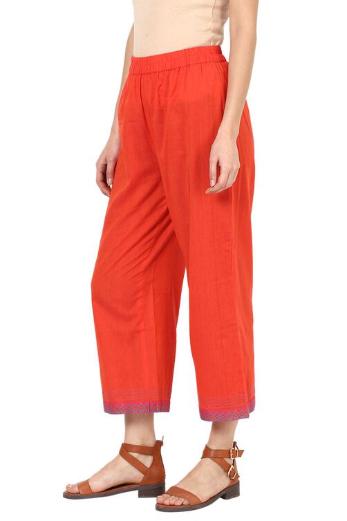 Orange Poly Cotton Culottes image number 9