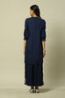 Indigo Viscose Woven Straight Kurta Suit Set image number 4