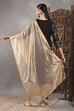 Gold Polyester Yarndyed Dupatta image number 2